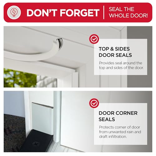 MD Building Aluminum U-Shape Commercial Screw-On Under Door Seal White 36in - color: White, size: 36 in.