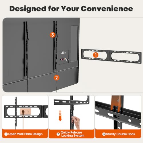 Heavy Duty Fixed TV Wall Mount for 37–140 Inch TVs up to 275 lbs - size: 140 Inch