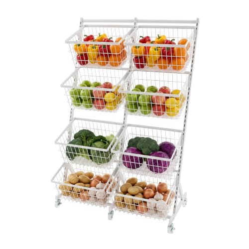 Store Snack Rack Display Stand, Multifunctional Retail Display Racks, White - color: White