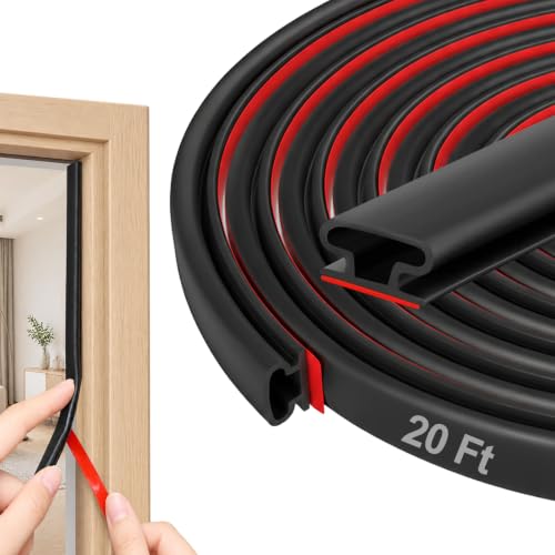 D-Shaped Self-Adhesive TPE Door Weather Stripping Seal 3/8x1/4 20 Ft
