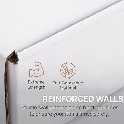 Cedilis 75 Pack Corrugated Mailer, 4x4x2 Inches Shipping Boxes, Small Cardboard Box for Shipping Mailing and Storing, Recyclable, Crush Proof, Oyster White - size: 4x4x2 Inches