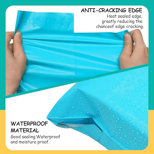 Poly Mailers 9 x 12 Inch, 100 Count, Blue 2.4 Mil Self-Seal Bags - color: Blue, size: 9x12 Inch 100 Pcs
