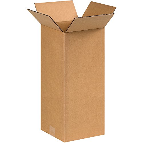 BOX USA 8x8x18 Tall Corrugated Boxes, Tall, 8L x 8W x 18H, Pack of 25 | Shipping, Packaging, Moving, Storage Box for Home or Business, Strong Wholesale Bulk Boxes - size: 8" x 8" x 18"