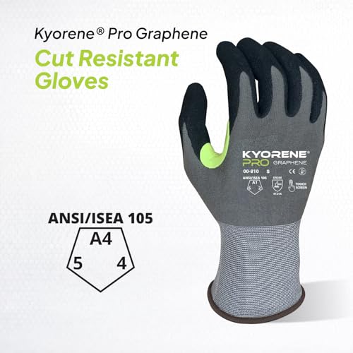 Armor Guys 00-810 Kyorene Pro Graphene Gloves – ANSI A1, Large, 12 Pairs - size: Large (Pack of 12)