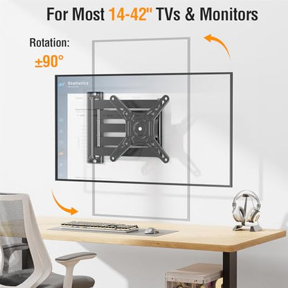 ELIVED 29.5in Long Arm TV Mount for 14-42" TVs Monitors, Max VESA 200x200 - size: 5 Arms: 29.5"