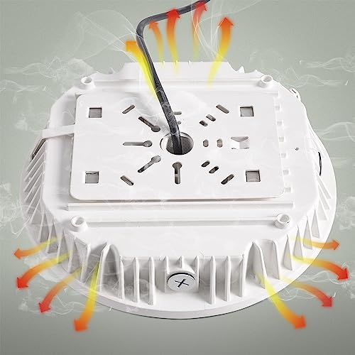 Round LED Canopy Light, 30/40/60W Selectable, 5000K, Surface Mount