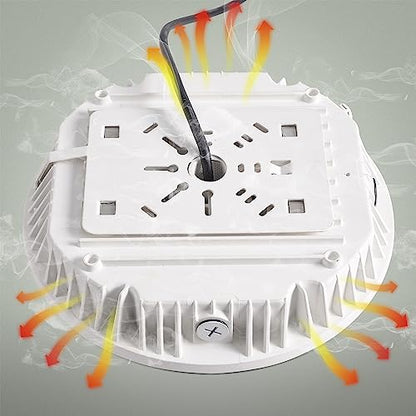 Round LED Canopy Light, 30/40/60W Selectable, 5000K, Surface Mount
