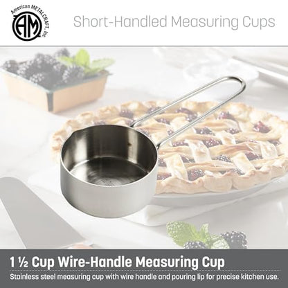 American Metalcraft 1-1/2 Cup Stainless Steel Measuring Cup,Silver - size: 1-1/2 Cup