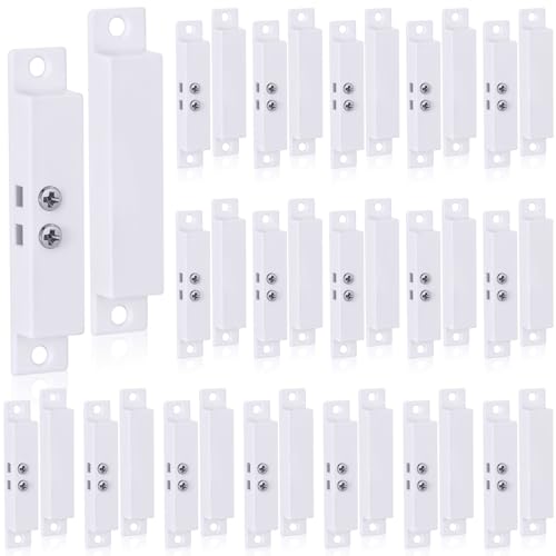 Tellegloww 20 Sets Nc Wired Door Sensor Alarm Magnetic Contact Sensor