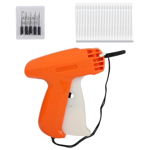 Standard Tagging Gun Price Garment Tag Attacher Gun for Clothing with 5 Needles and 1000 1.4inch Barbs Fasteners for Fine Tagging Applications Orange - color: Orange2