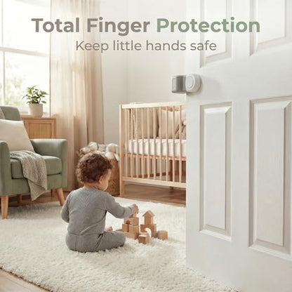4-Pack Door Pinch Guard - Baby Proofing - Anti Door Slam - Baby Finger Pinch Guard & Pets Safety Door Guard (No Lock Ins).