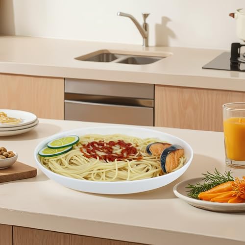 EIKS Ceramic Deep Plates Oval Shaped Dishes, Size of L10.8 x W7.7 - size: L Size (L10.8" x W7.7")