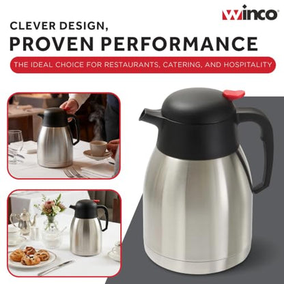Winco 1.5 L Stainless Steel Carafe - size: 50.7 Ounces