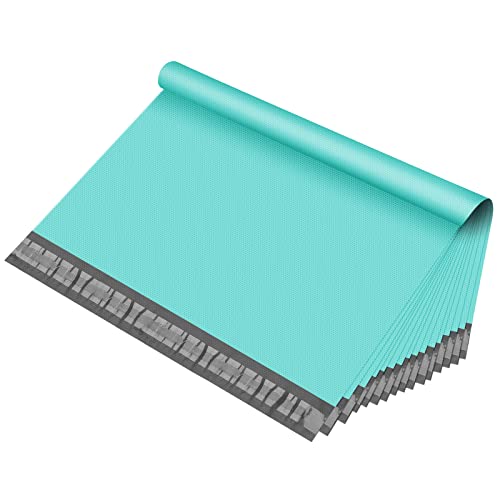 Fuxury Poly Mailers 24x24" 50 Pcs,Large Shipping Bags Embossed Dots Teal - size: 24x24" 50pcs