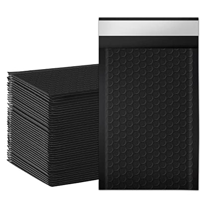 packbabol Bubble Mailers, 4x7 Inch Poly Padded Bubble Mailers Pack of 50 Bubble Envelopes Opaque Self Seal Adhesive Waterproof Bags for Shipping and Packaging(Black,4x7-50Pc) - color: black, size: 4x7-50Pc