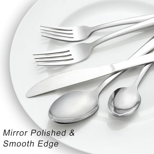 Pleafind 𝟏𝟒% 𝐎𝐅𝐅 73-Piece Silverware Set with Organizer - Heavy Duty Stainless Steel Flatware Set Service for 12, Cutlery Utensil Sets with Steak Knives, Tableware Set for Home Restaurant - size: 73 pieces
