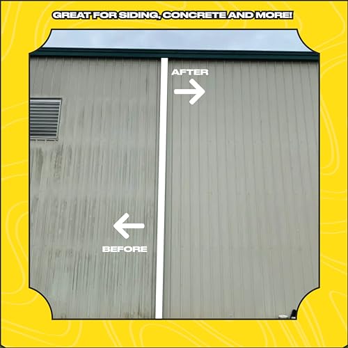 Elemonator: House Wash Surfactant for Siding, Roof and Concrete Cleaning, Bleach Additive, Soft Wash Soap, 1/2 Gallon, 64 Fl Oz (QTY 1)