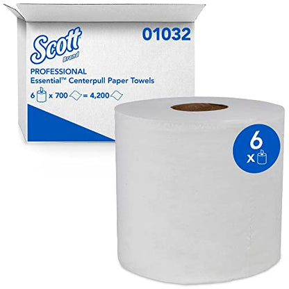 Scott Professional Center-Pull Roll Towels, Bulk, 6 x 700 Sheets (01032) - size: 6 rolls (Pack of 1)