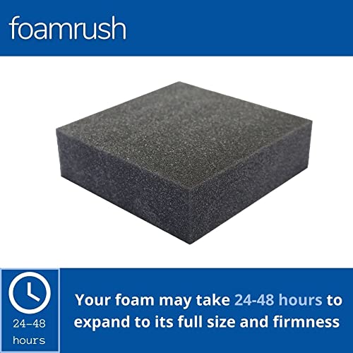 FoamRush 1" x 18" x 36" Charcoal High Density Upholstery Foam Cushion (Upholstery Sheet, Foam Padding, Seat Replacement, Chair Cushion Replacement, Square Foam, Wheelchair Seat Cushion) Made in USA - color: Charcoal Foam, size: 1" x 18" x 36"