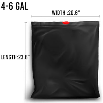 BEIDOU-PAC 4-6 Gallon Trash Bags Drawstring, 75 Count Bulk, Black & Unscented Multi-purpose Garbage Bags for Business Home Bathroom Kitchen Commercial and Industrial - style: 4-6 Gallon |75 Count
