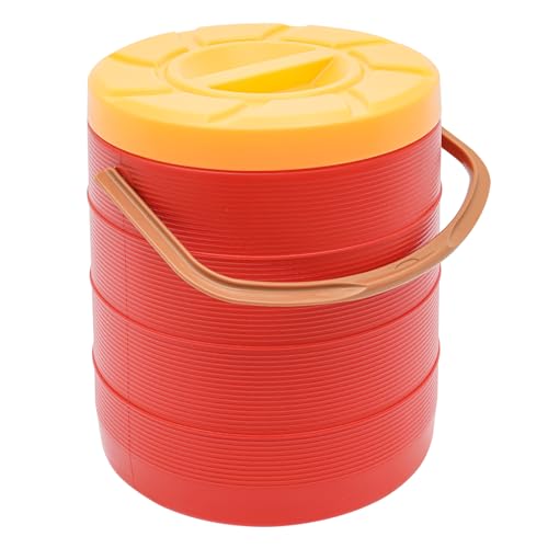 Insulated Beverage Dispenser - 6.6 Gal Stainless Steel Hot and Cold Drink Dispenser with Spigot & Handle, Commercial Thermal Container for Water Coffee Drink Catering Restaurant (Red) - color: Red
