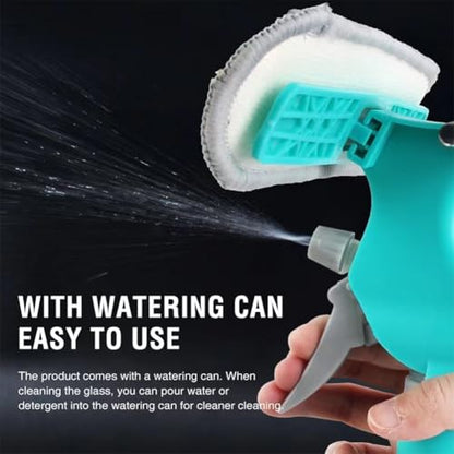 4 in 1 Window Cleaning Kit,Professional Window Vacuum Squeegee with Spray Bottle for Shower Tile Wall Mirror Glass Car Windshield Countertop,Windows Cleaner Brush Tools Easy Gadget