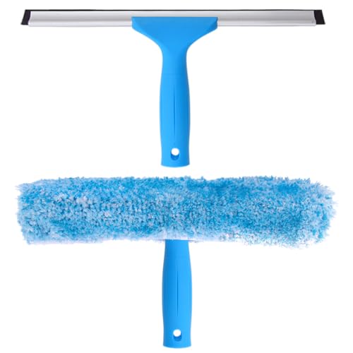 MR.SIGA Professional Window Squeegee & Microfiber Window Scrubber, 14 inch - size: 14-inch