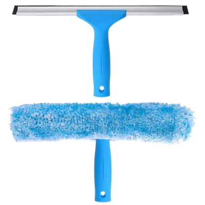 MR.SIGA Professional Window Squeegee & Microfiber Window Scrubber, 14 inch - size: 14-inch