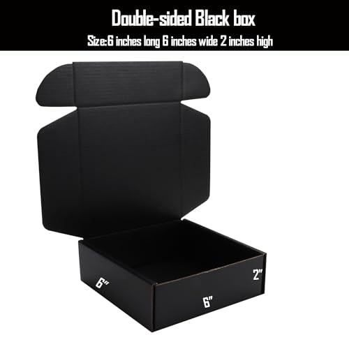Small Black Shipping Packaging Boxs KAXILU 20pcs Shipping Boxs L6xW6xH2 inch Suitable E-Commerce Packaging - color: Black--20pcs, size: Small-L6xW6xH2 inch
