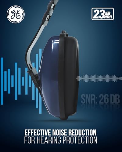 GE Protective Earmuff Noise Reduction - NRR 23dB Adjustable - Indigo/Black