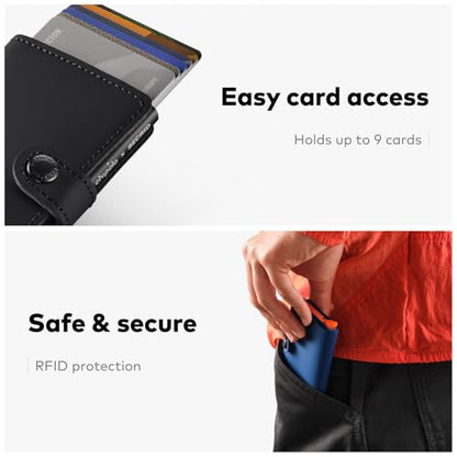 Chipolo x Secrid Trackable Mini Wallet, Leather Slim Wallet (Black) - color: Chipolo x Secrid Miniwallet (Black)