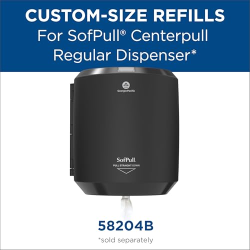 Georgia-Pacific SofPull Centerpull Regular Premium Towel Dispenser Refills, Commercial Paper Towels, 324 Sheets Per Roll, 6 Rolls Per Case, White, 28124