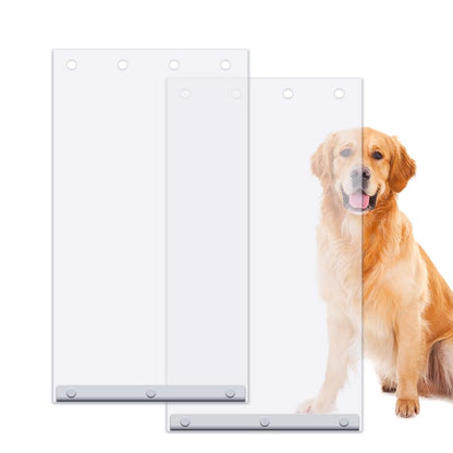 2 Pack XL Replacement Dog Door Flaps, Clear Pet Door Replacement Flap - size: Extra Large - 9.88 Inch x 18 Inch