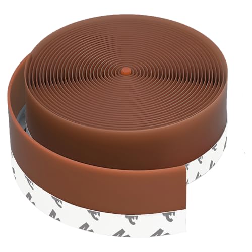 Weather Stripping Door Seal – 1.0in Brown Door Stoppers for Bottom of Door - color: Brown, size: 1.0 in-16.5ft