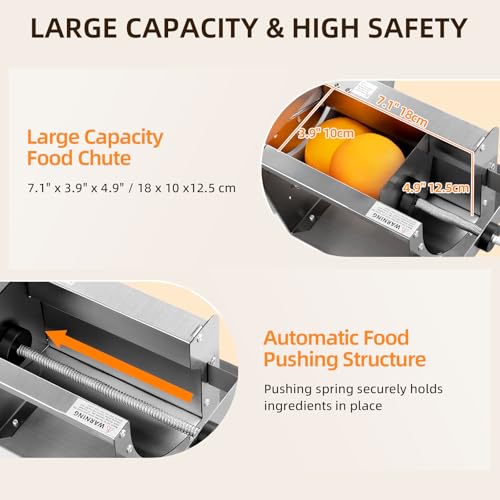 Manual Vegetable Fruit Slicer, Commercial Vegetable Cutter with 0-0.5"/0-13mm Thickness Adjustable, Stainless Steel Veggie Food Slicing Machine for Potatoes Lemons Tomatoes Onions,110V - size: Manual Model