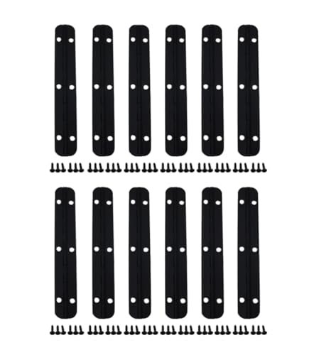 QCAA Solid Brass Wooden Jewery Box Hinge, Cabinet Closet Hinge, 3.15" x 0.5", Matte Black, 12 Pack, Made in Taiwan - color: Matte Black, size: 80mm - 12 Pack