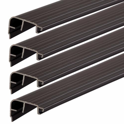 4 Pcs 36" L Fixed Vinyl Sill Threshold Cap 1-1/4 Inches High, Dark Brown - color: Dark Brown, size: 1-1/4,36 Inch