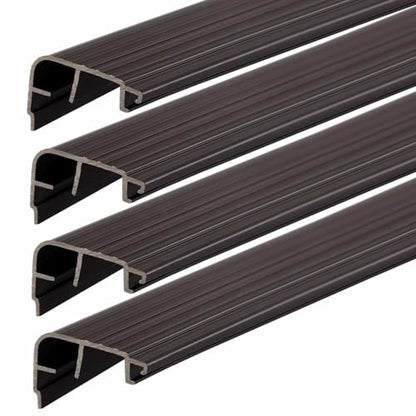 4 Pcs 36" L Fixed Vinyl Sill Threshold Cap 1-1/4 Inches High, Dark Brown - color: Dark Brown, size: 1-1/4,36 Inch