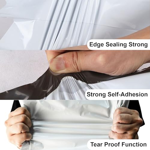 9527 Product Poly Mailers 14x17 Large Envelopes Shipping Bags Self Sealing,100 Bags,14x17 inches, 2.5 Mil (White) - color: White, size: 14"x17"|100Pcs