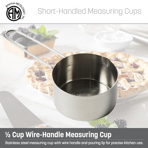 American METALCRAFT, Inc. 1/2 Stainless Steel Measuring Cup, 1/2-Cup, Silver - size: 1/2-Cup