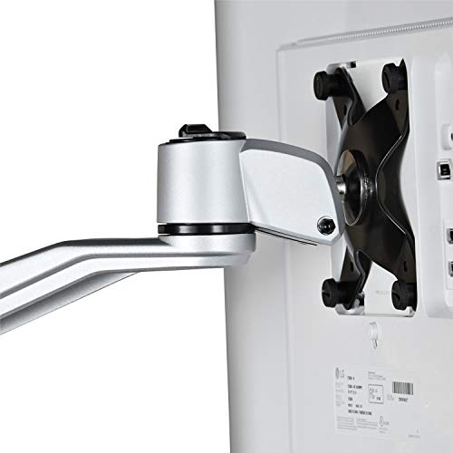 StarTech Wall Mount Monitor Arm 12in to 34in, 30.9lb/14kg, Swivel, Silver - color: Silver, style: Single-Swivel