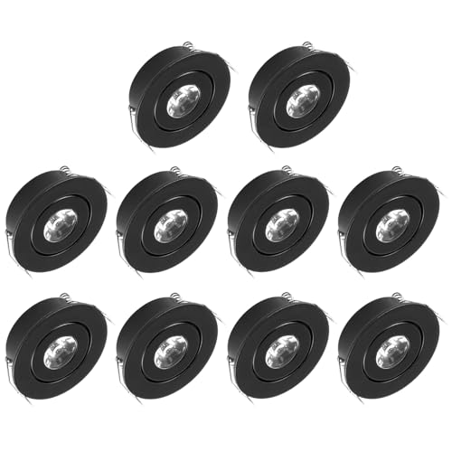 10pcs 2 inch Gimbal LED Recessed Light Small Recessed Lights AC120V - color: Cool White/Black