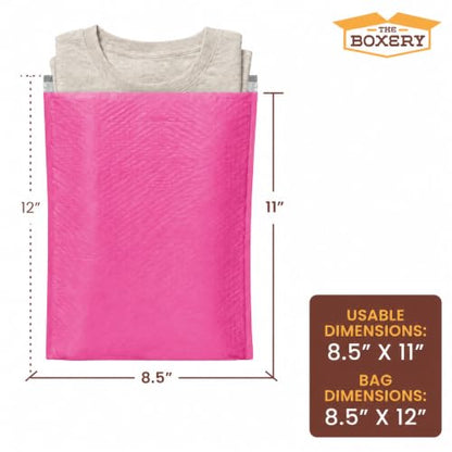 The Boxery Poly Bubble Mailers, Self-Seal (Pink, 8.5'' x 12'' - (50PC)) - color: Pink, size: 8.5'' x 12'' - (50PC)