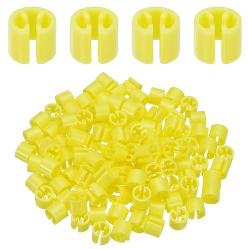 uxcell 120Pcs Clothes Hanger Size Markers,Fit 3-5mm Rod Tags,Yellow - color: Yellow