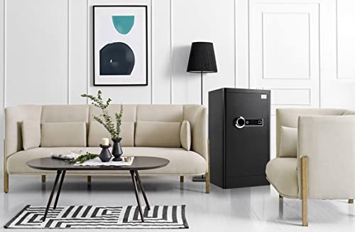 Tenamic Deluxe Biometric Fingerprint Safe Box Smart Touch Screen Fireproof Safe for Home Office Hotel 5.1 Cubic Feet - size: 5.1 cuft Deluxe Biometric