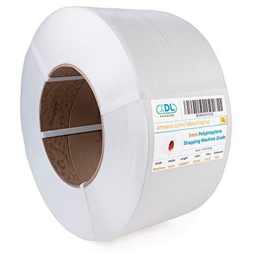 IDL Packaging 5 mm x 24000' Polypropylene (PP) Strapping Roll, USA-Made - size: Machine, 1/5"x24000'