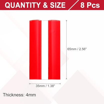 uxcell 8pcs Acrylic Flexible Hinges 65x35mm Invisible Living Hinge 360° - size: 65x35mm