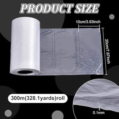 BENECREAT 3000Pcs Air Pillow Cushion Film Roll, Air Pillows for Shipping, Inflatable Cellophane Packing Material, Purse Stuffing, 984ft x4inx7.9in - size: 7.9inch Wide