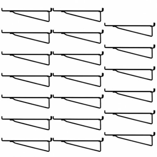 Shimeyao 20 Pcs 10 inch Pegboard Shelf Brackets, Black - color: Black, size: 10 Inch