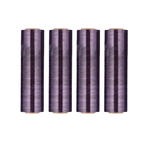 PSBM Dark Purple Stretch Wrap, 4 Rolls 18 Inch x 1000 Feet 100 Gauge, Heavy Duty Plastic Wrap Industrial Strength Shrink Film for Moving, Packing & Shipping - color: Purple, size: 4 Rolls